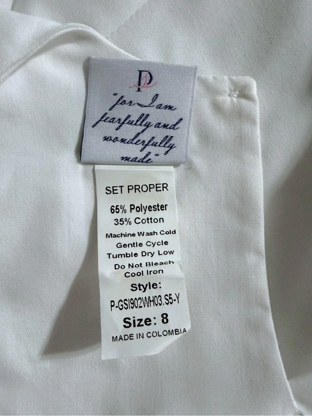 NWT Girls White Puff Sleeve Bubble Hem Top Size 8 Set Proper
